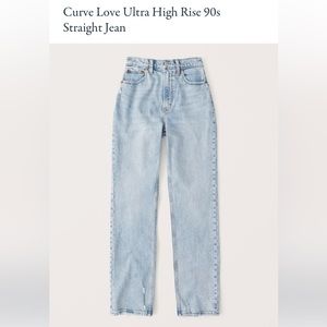 Abercrombie Curve Love Ultra High Rise Ankle Straight Jean